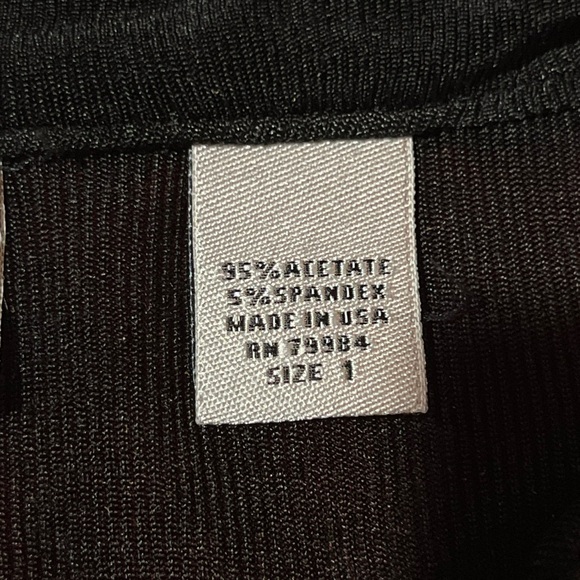 Chico's Travelers black slinky knit one-button V neck cardigan Size 1/M - Picture 11 of 14